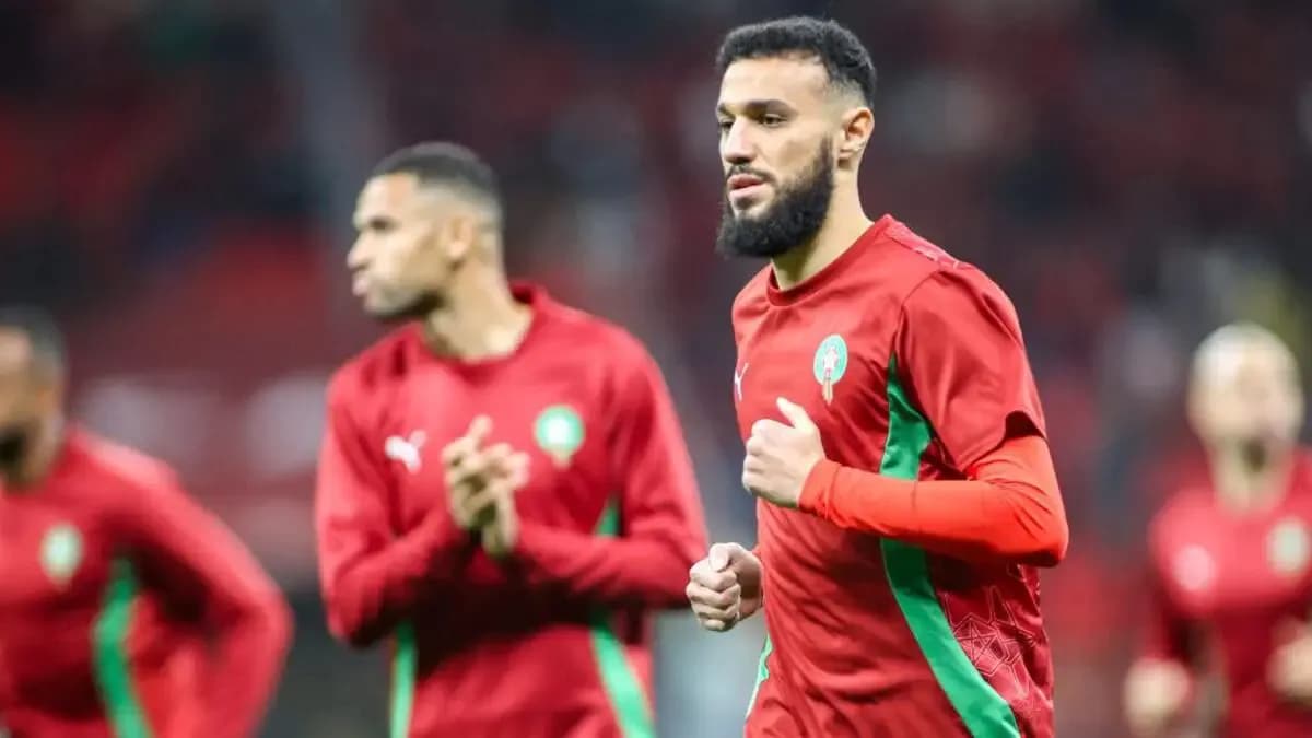 Jugadores de Marruecos calentando antes del partido Jugadores de Marruecos calentando antes del partido