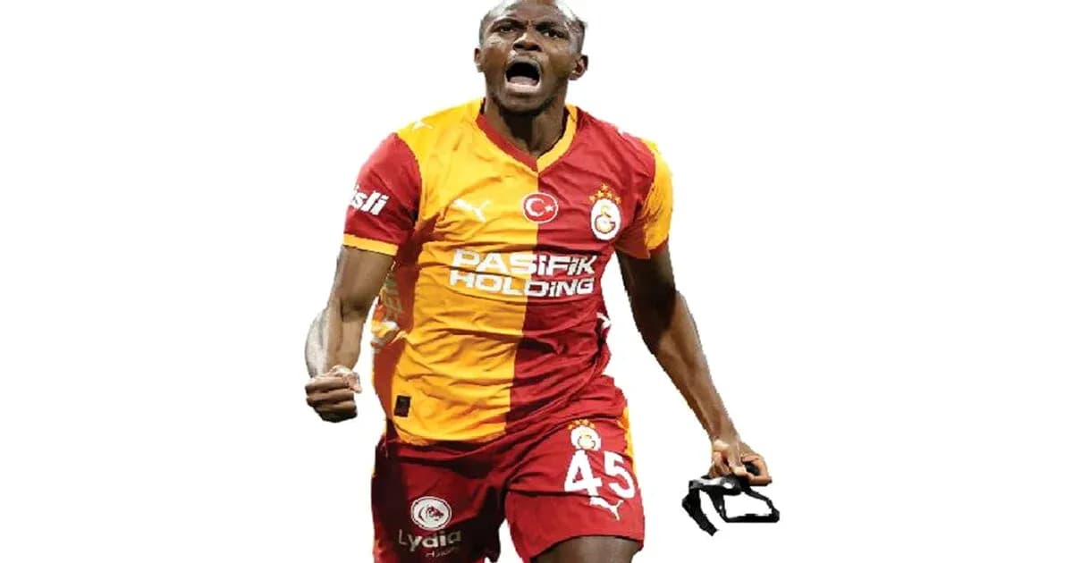 Jugador de Galatasaray celebrando un gol Jugador de Galatasaray celebrando un gol