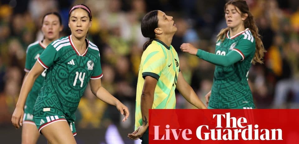 Jugadoras de México y Australia durante el partido Jugadoras de México y Australia durante el partido