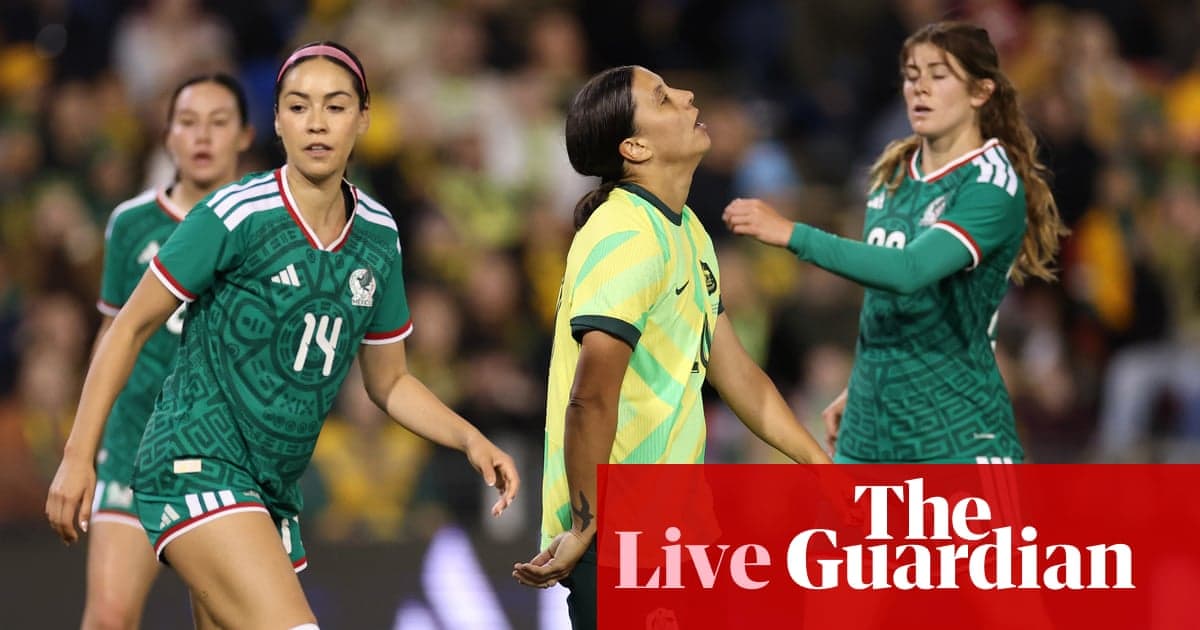 Jugadoras de México y Australia durante el partido Jugadoras de México y Australia durante el partido