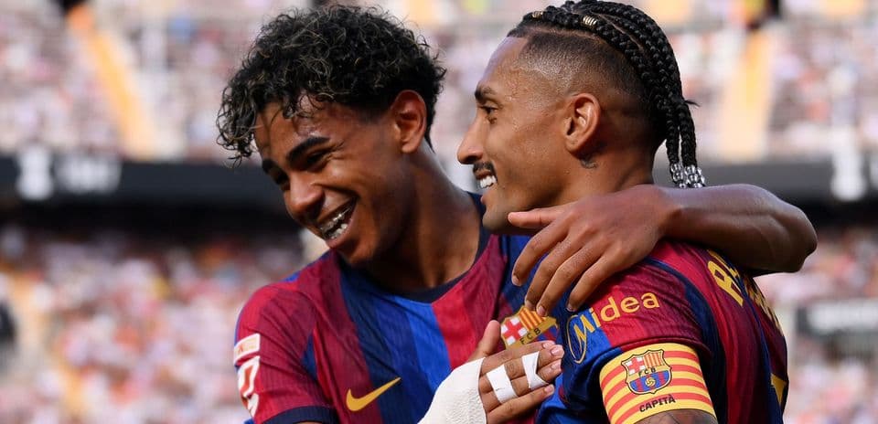 Raphinha iguala récord de Messi y Lamine Yamal brilla con dos goles en la goleada del Barcelona contra Valencia Raphinha iguala récord de Messi y Lamine Yamal brilla con dos goles en la goleada del Barcelona contra Valencia