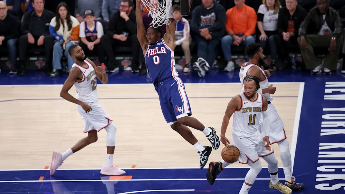 Los renovados 76ers muestran destellos de su potencial ante los Knicks campeones Los renovados 76ers muestran destellos de su potencial ante los Knicks campeones