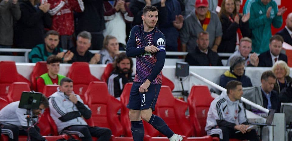 Liverpool elimina al Tottenham de la Carabao Cup con victoria 3-1 y el emotivo regreso de Andy Robertson a Anfield Liverpool elimina al Tottenham de la Carabao Cup con victoria 3-1 y el emotivo regreso de Andy Robertson a Anfield